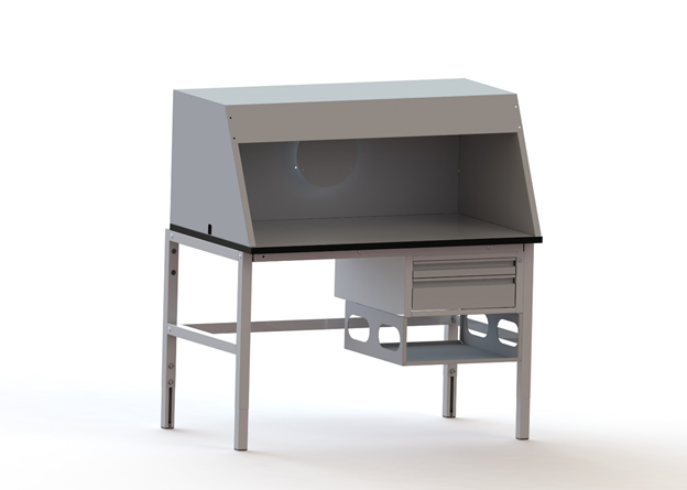 Вентиляционный короб для столов радиомонтажников.